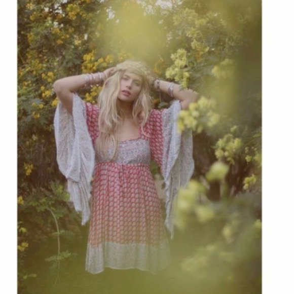 Free People Heart of Gold Boho Mini Dress | XS - Picture 2 of 10